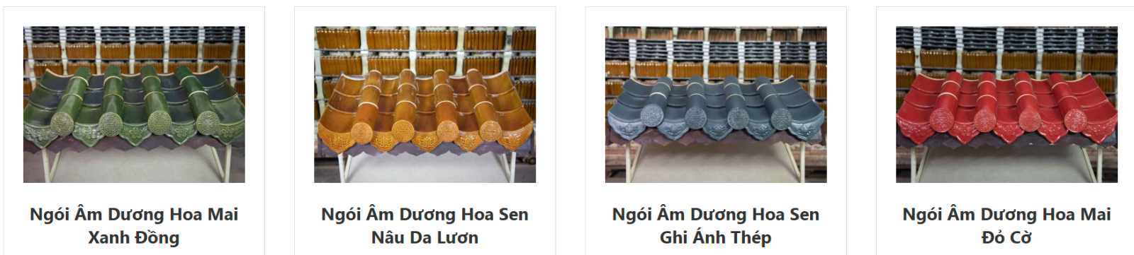 mẫu ngói âm dương theo màu sắc