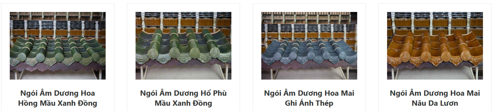 mẫu ngói âm dương theo màu sắc